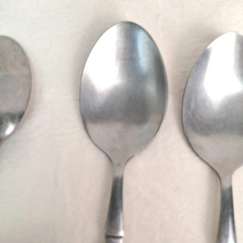 Hampton Silversmiths Bistro Stainless Flatware Lot 4 Spoons Replacement